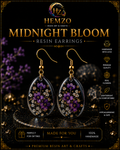 HEMZO Midnight Bloom Resin Earrings
