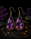 HEMZO Midnight Bloom Resin Earrings